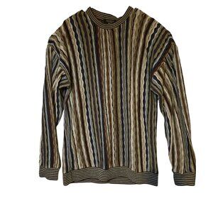 Vintage 90s Bachrach Sweater COOGI Biggie Cosby Inspired Chunky‎ 3d Knit Size L